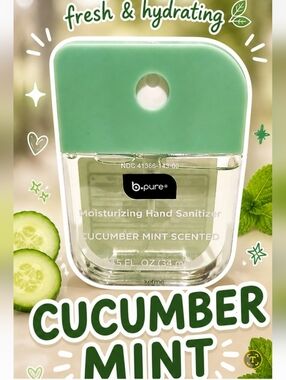 B.Pure Cucumber Mint Hand Sanitizer 1.5oz Travel Size Moisturizing Bundle & Save